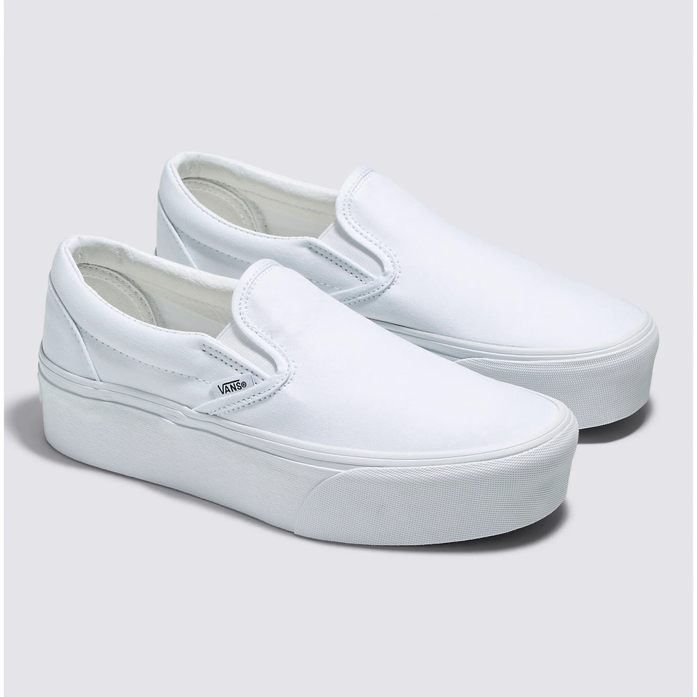 Vans Women's Classic Slip-On Stackform Sneaker - True White