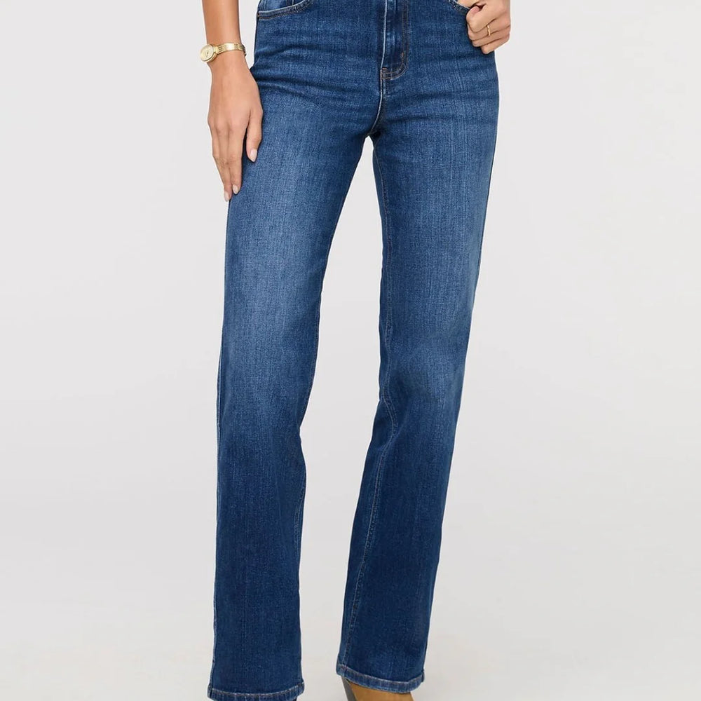 DUER Women's Performance Denim+ High Rise Straight Jeans in Blue Maize