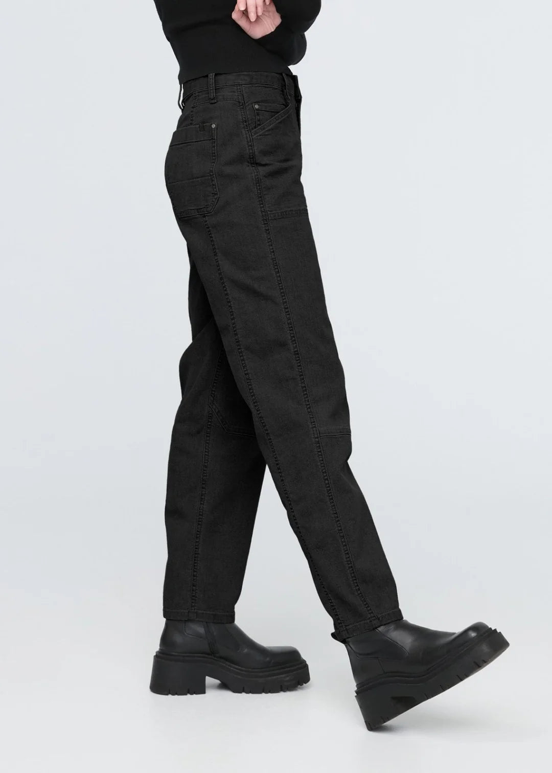 Women's Black Stretch Canvas Utility Pant 