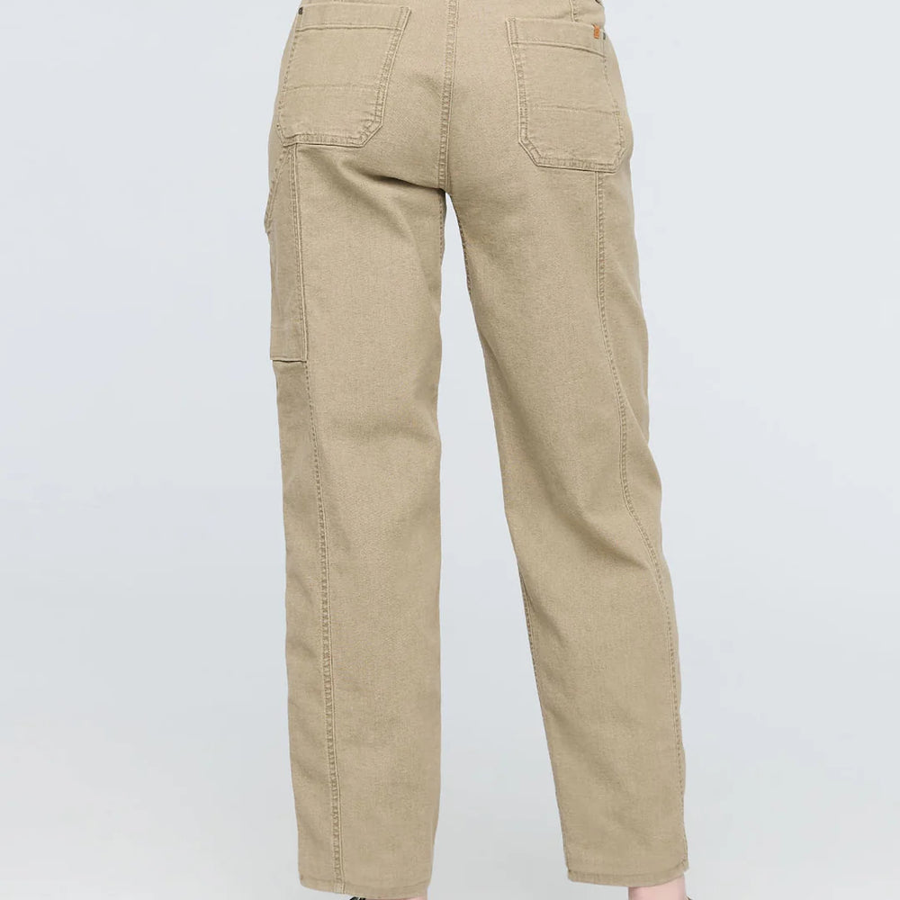 
                      
                        Women's tan utility style pants from DUER
                      
                    