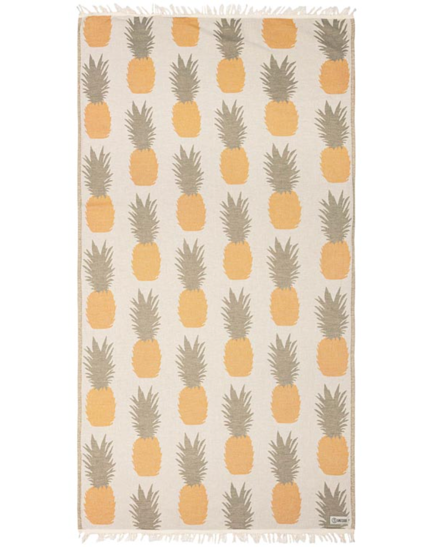 Enjoy your time in the sand with the eco-conscious Sand Cloud Pineapple Towel, available at Harbour Thread boutique. 