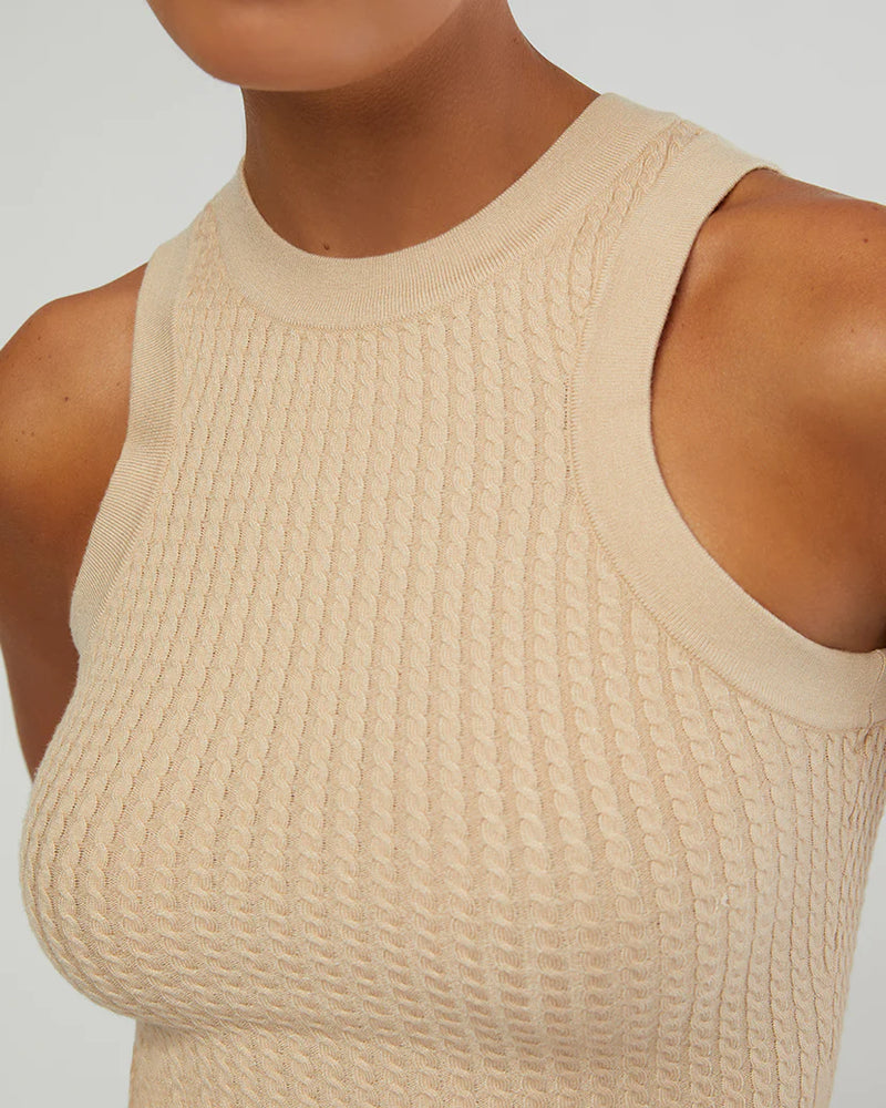 WeWoreWhat Cable Knit Tank - Beige