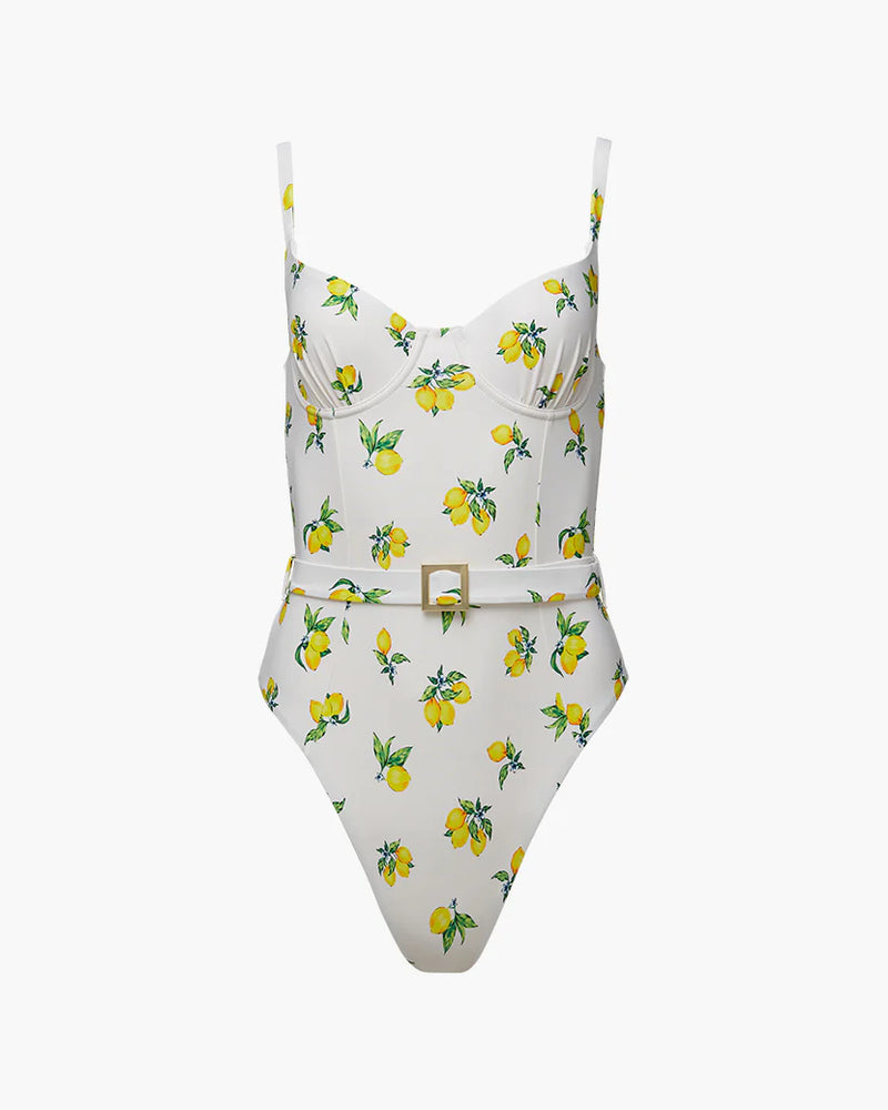 
                      
                        WeWoreWhat Underwire Ditsy Lemons One Piece - Off White
                      
                    