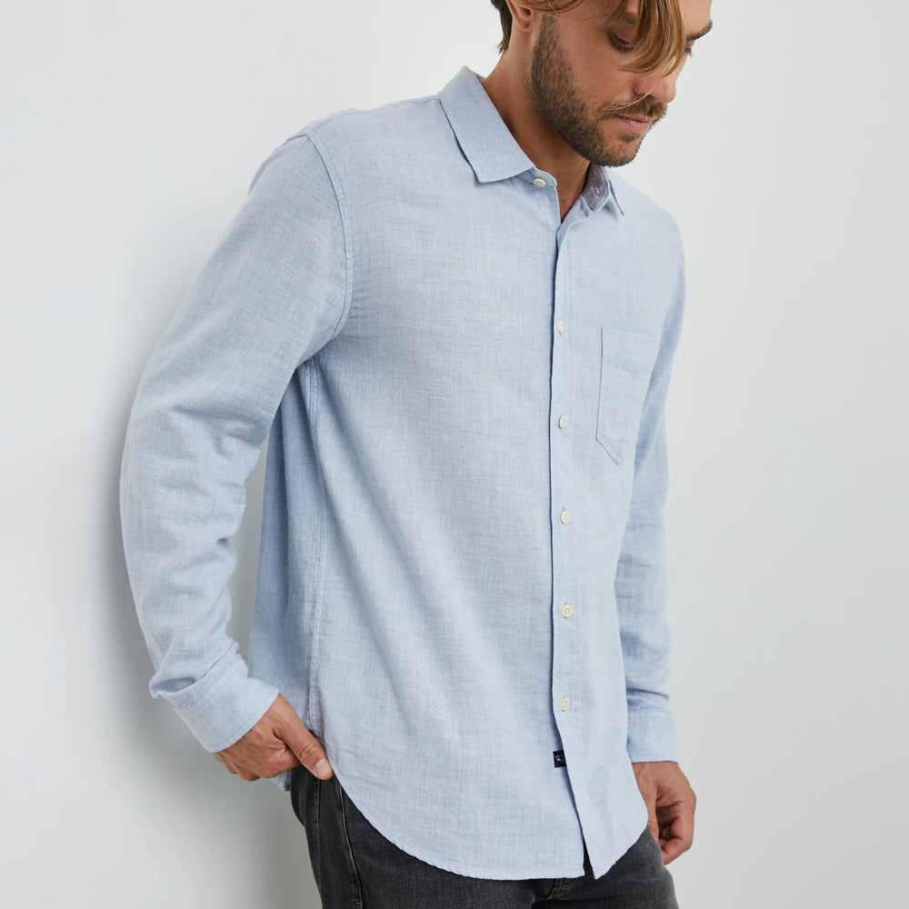 
                      
                        The Blue Melange Wyatt Button Down Shirt by Rails
                      
                    