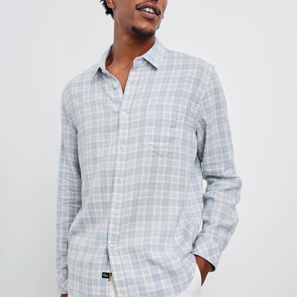 
                      
                        light blue plaid button down shirt by Rails
                      
                    