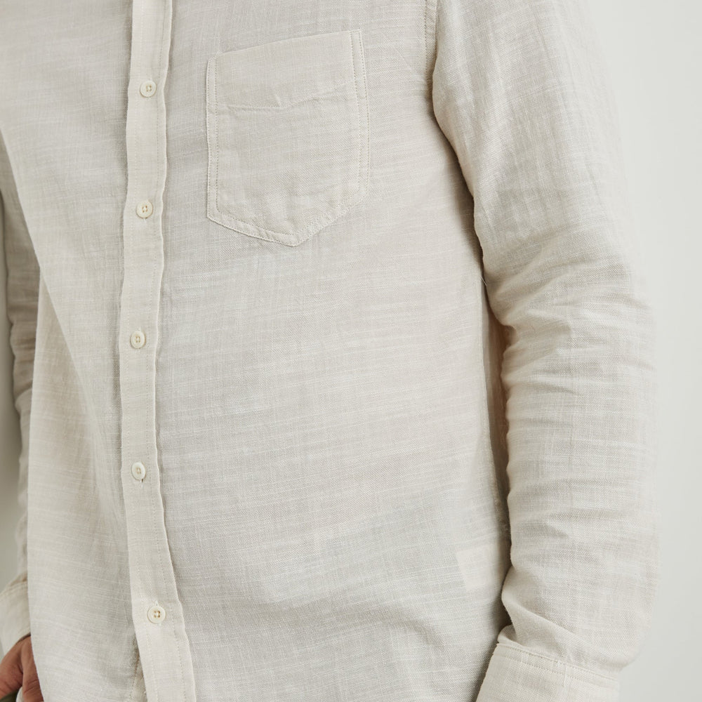 
                      
                        Front view of the men's Wyatt Shirt by Rails in the color Hummus
                      
                    