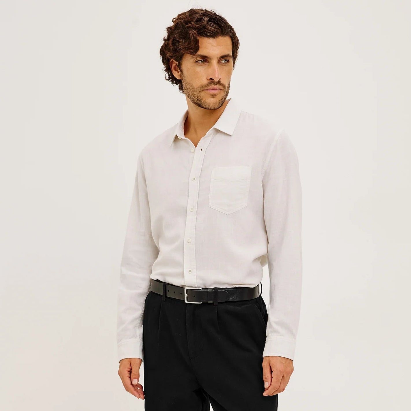 Rails Wyatt men's shirt in the color Ivory Etch