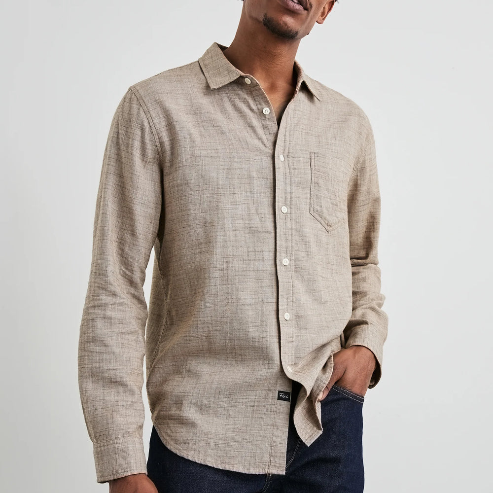 The Walnut Etch Long Sleeve Wyatt Shirt by Rails