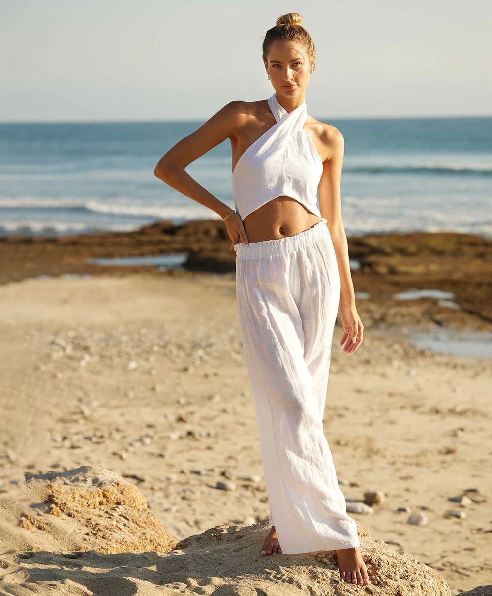 Shop the relaxed and flowy Water Lily Linen Pant by PQ Swim at Harbour Thread boutique in St. Petersburg, FL