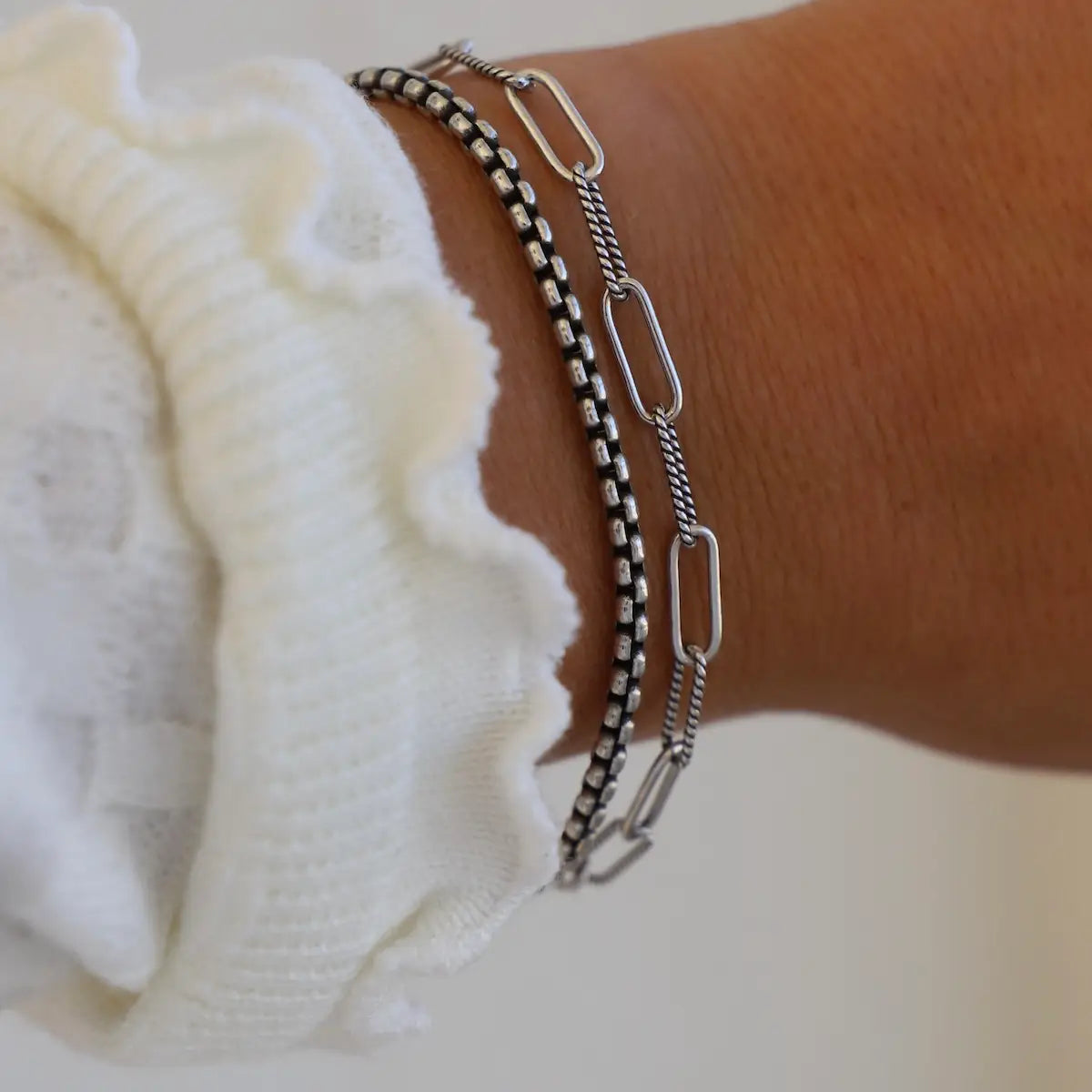 The Katie Waltman Antique Silver Cecelia Chain Bracelet