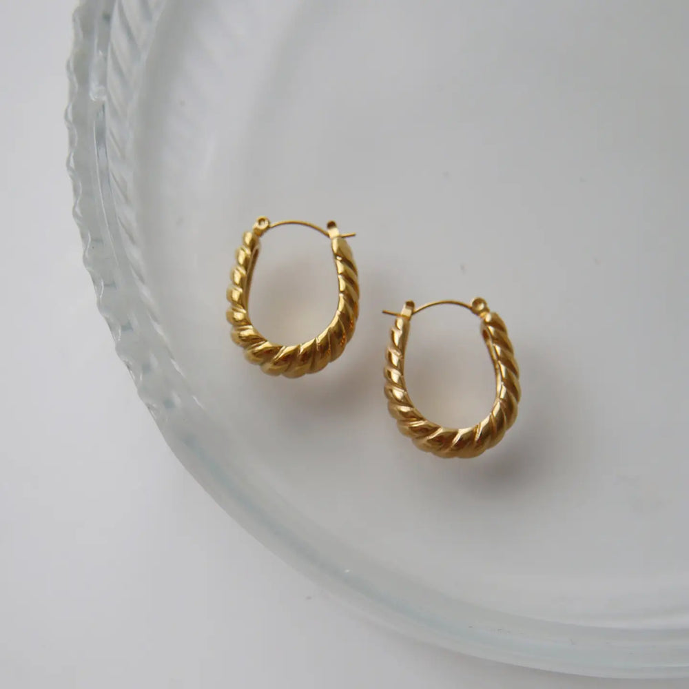 
                      
                        The Maxine Chunky Gold Hoops by Jessa Jewelry at Harbour Thread.
                      
                    