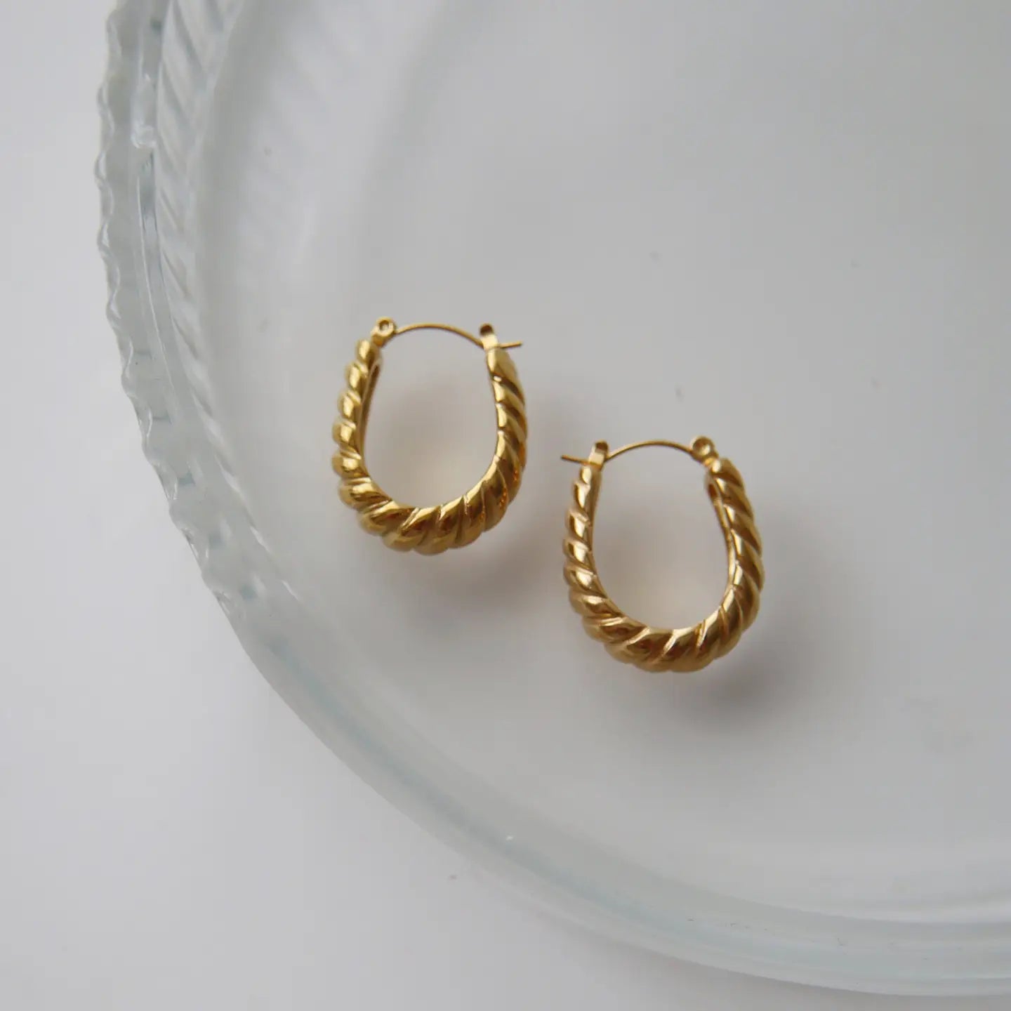 The Maxine Chunky Gold Hoops by Jessa Jewelry at Harbour Thread.