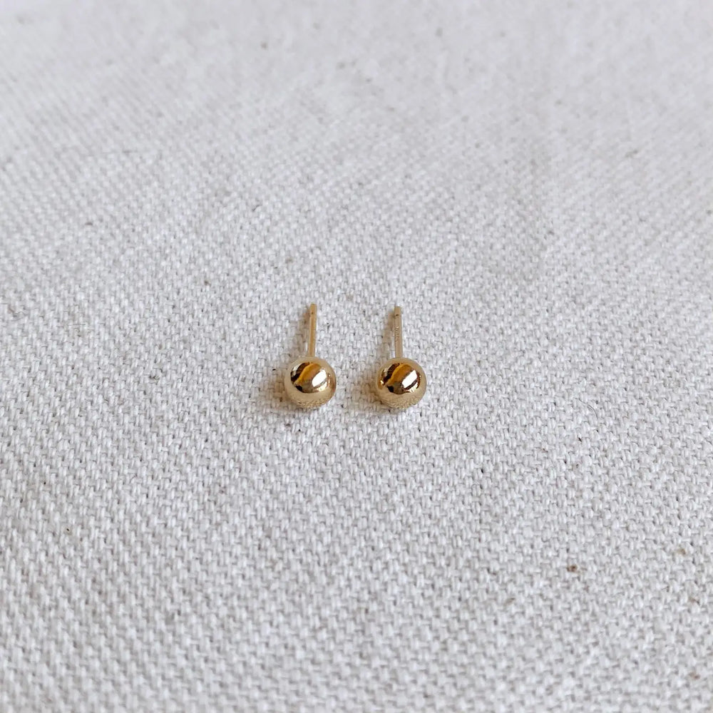 Shop the 14k Gold Filled 4.0mmBall Stud Earrings by GoldFi at Harbour Thread