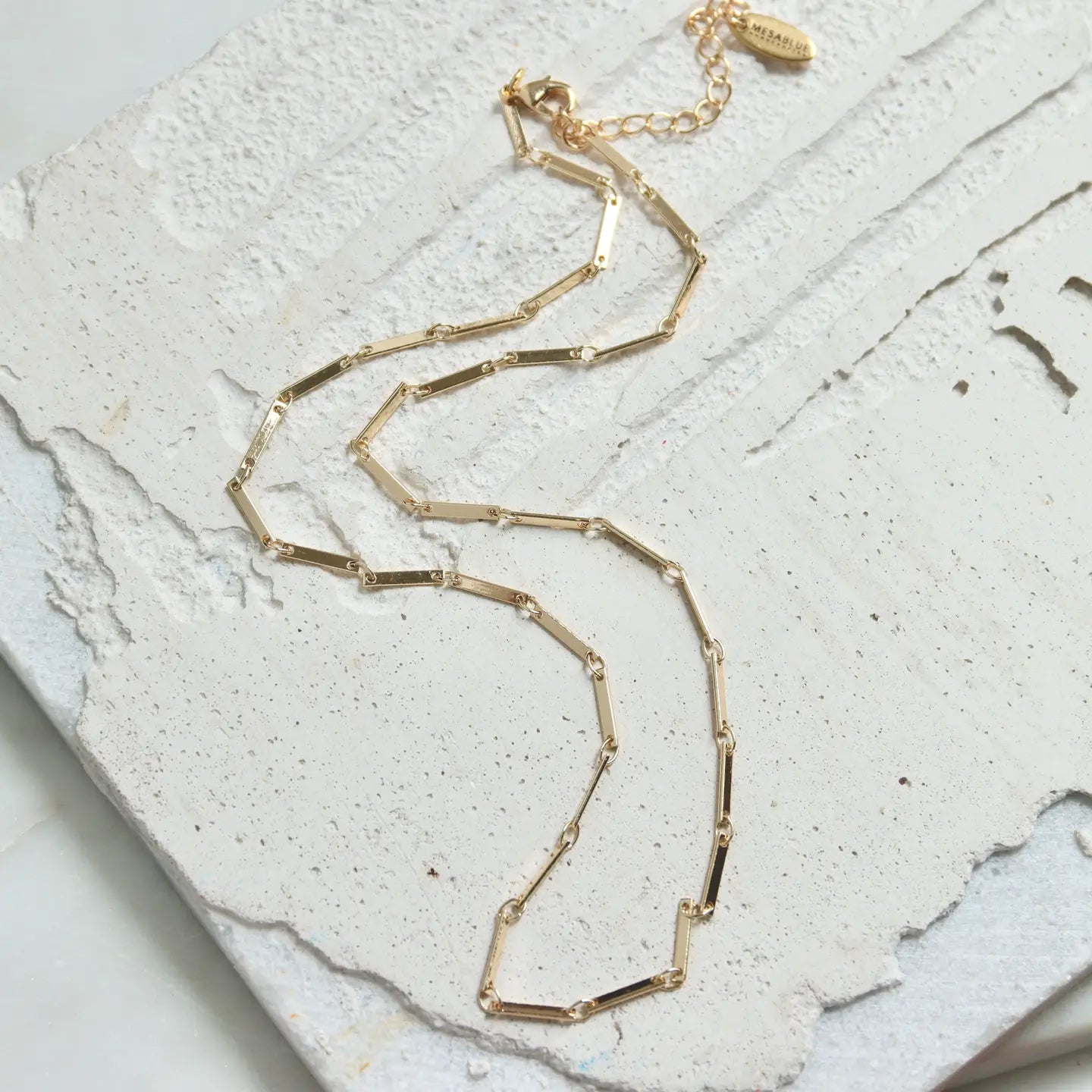 The Gold Bar Chain Necklace by Mesa Blue