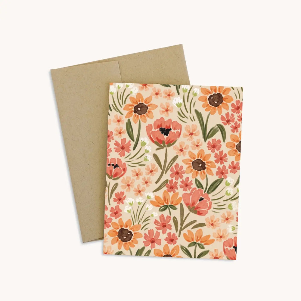 The Sunny Poppies Greeting Card by Elyse Breanne Design