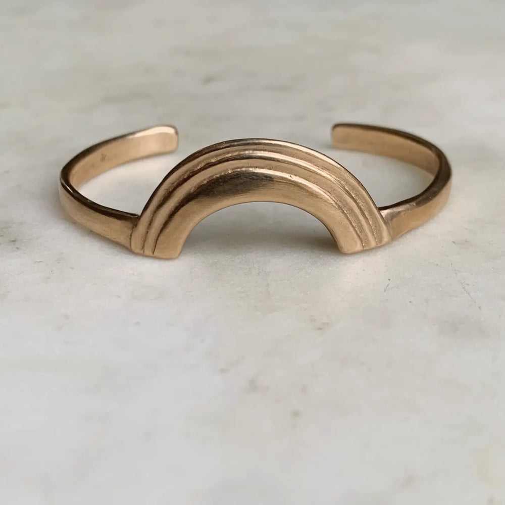 The Mimosa Handcrafted Rainbow Cuff in Bronze
