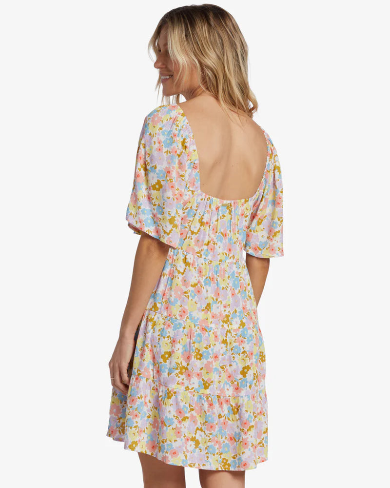 
                      
                        Back view of the Take A Chance Babydoll Dress by Billabong
                      
                    