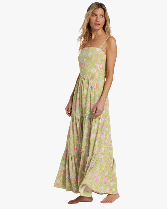 Billabong's Riviera Romance Dress in the color Green Envy