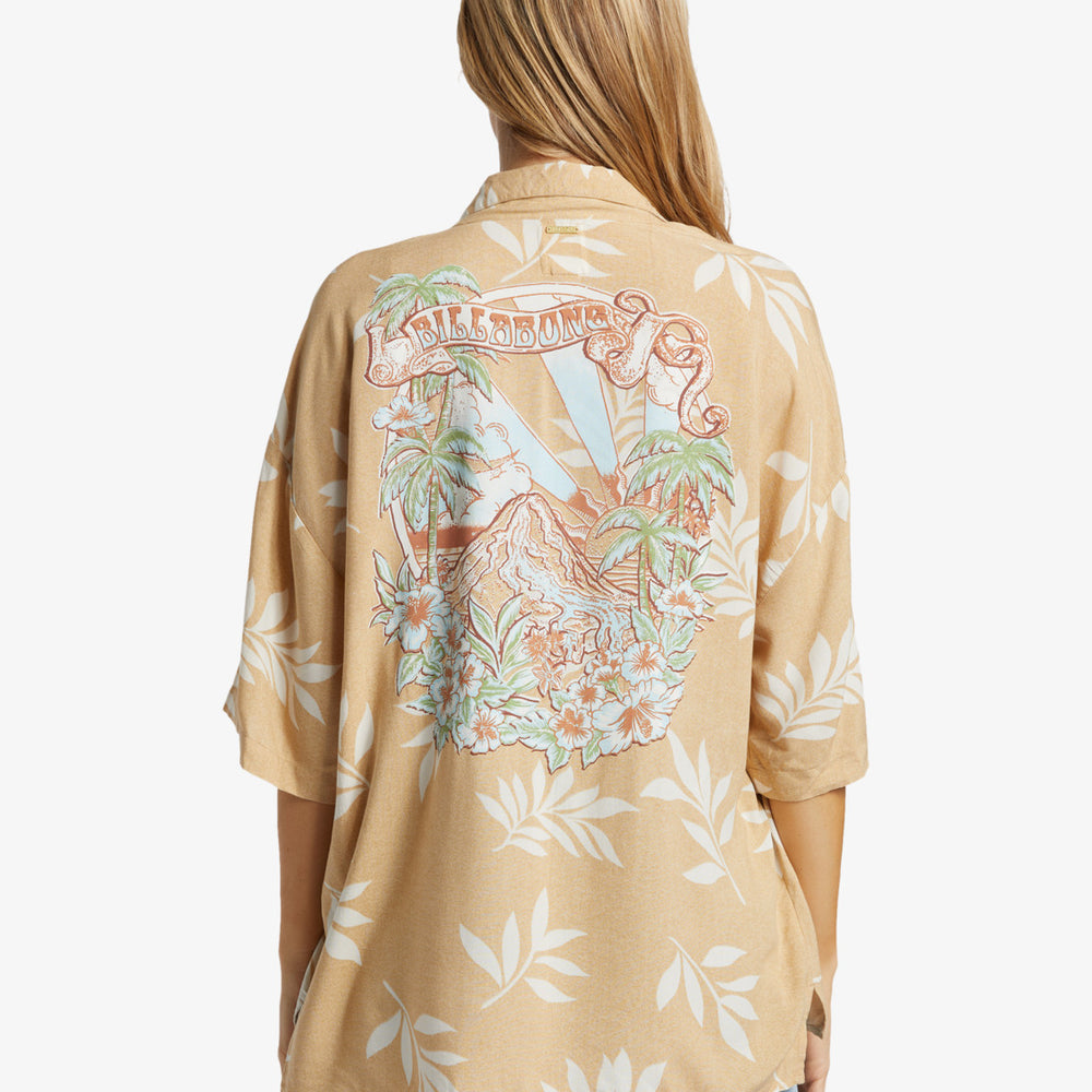 
                      
                        Back view of the Beach Side Oversized Short Sleeve Shirt by Billabong
                      
                    