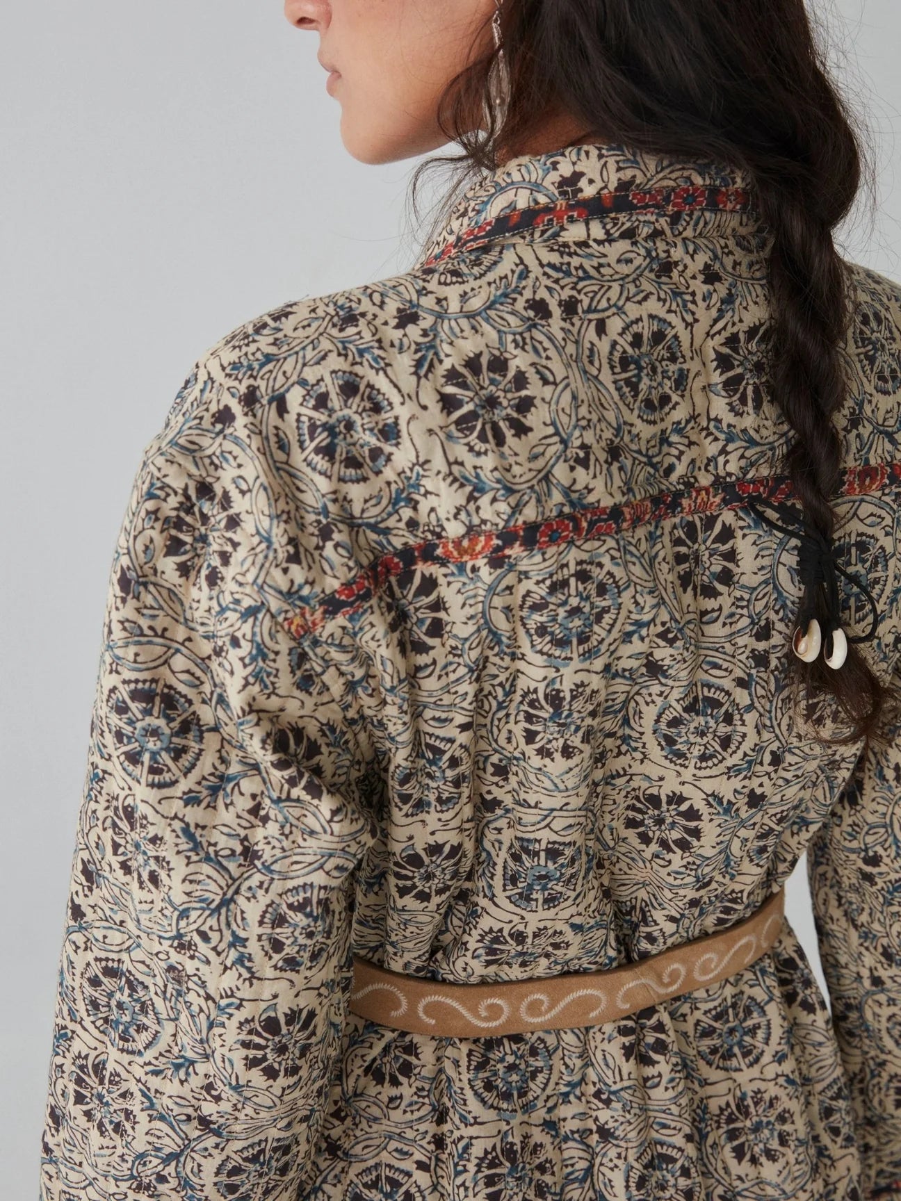 Back design detail on the Anoushka Jacket by Maison Hotel