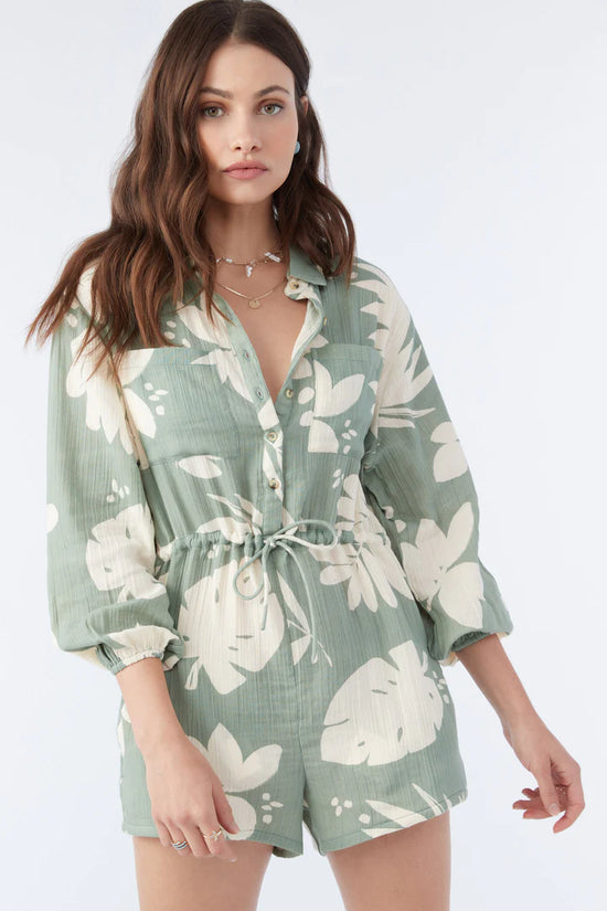 Load image into Gallery viewer, O&amp;#39;Neill Avala Double Gauze Romper - Light Sage
