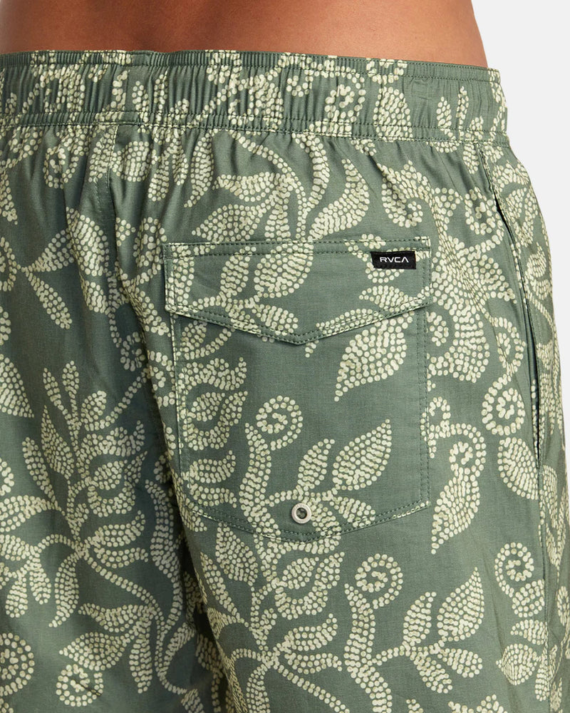 
                      
                        Back detail view of the RVCA Barnes 17" Elastic Waist Men's Boardshorts in the color/print Surplus
                      
                    