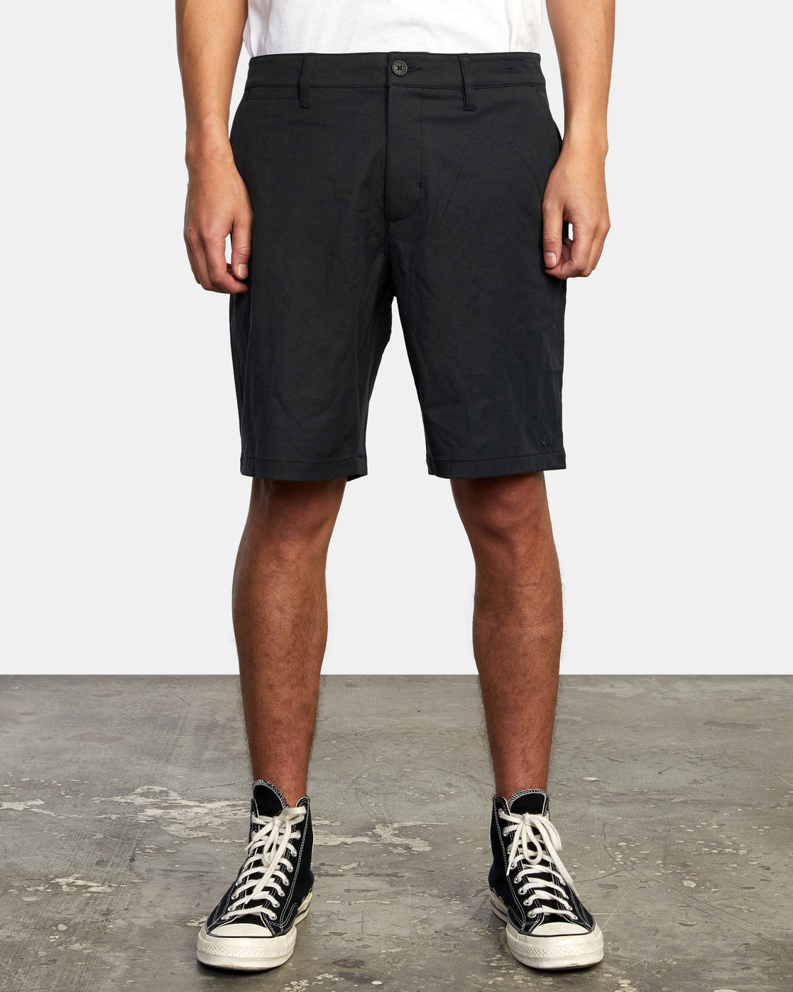 RVCA's Back In Hybrid 19" Short in the color Black