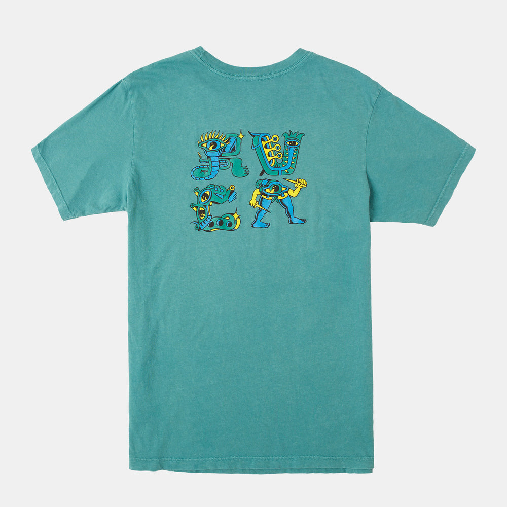 RVCA Dmote Creeps Tee - Teal Sunwash