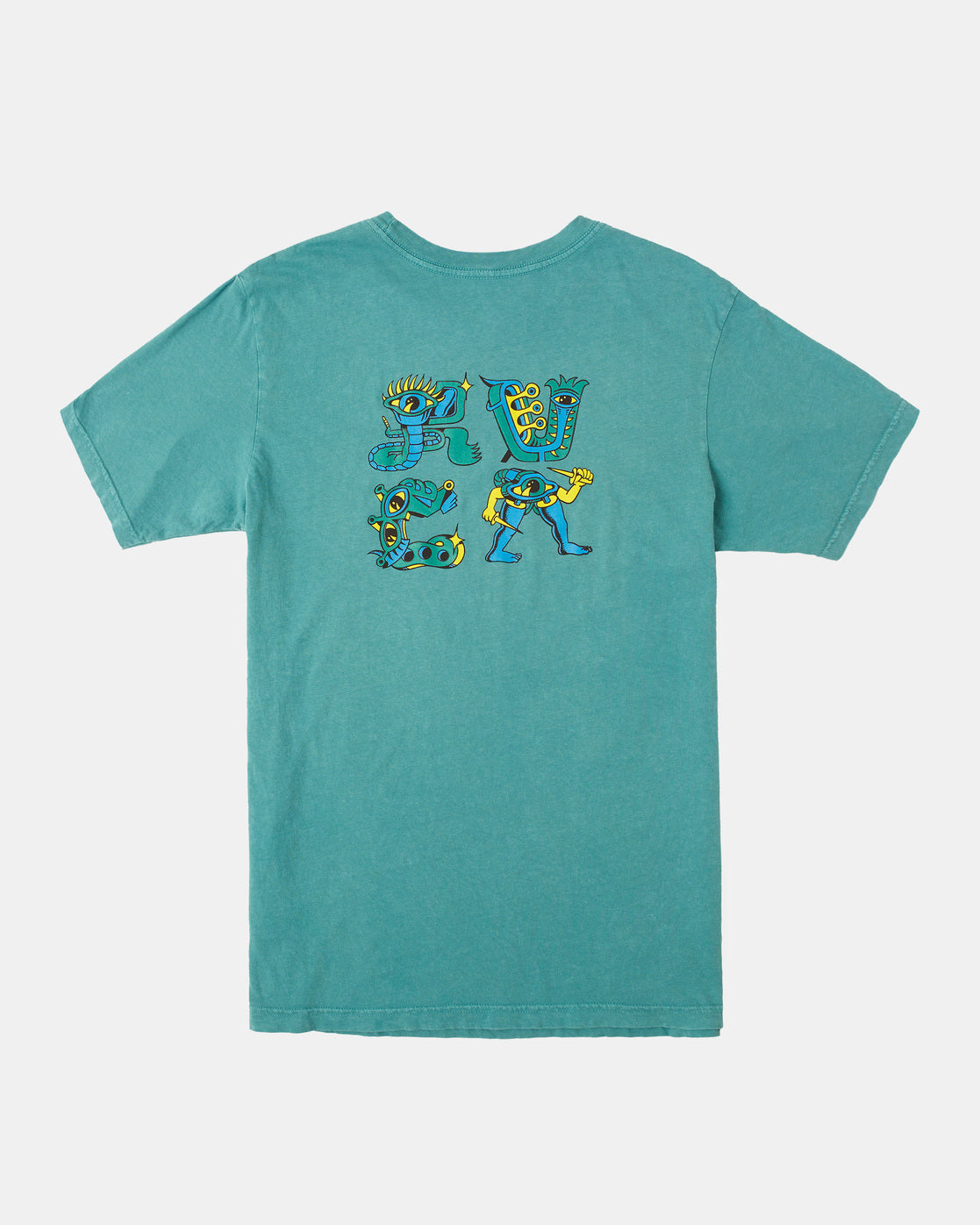 RVCA Dmote Creeps Tee - Teal Sunwash