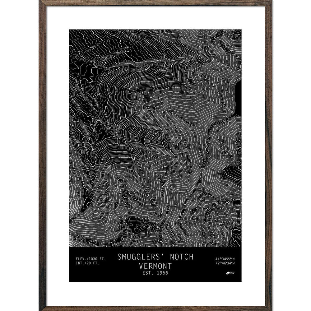 Shop the Muir Way Smugglers Notch Print in Black & White at Harbour Thread boutique in Burlington, VT!