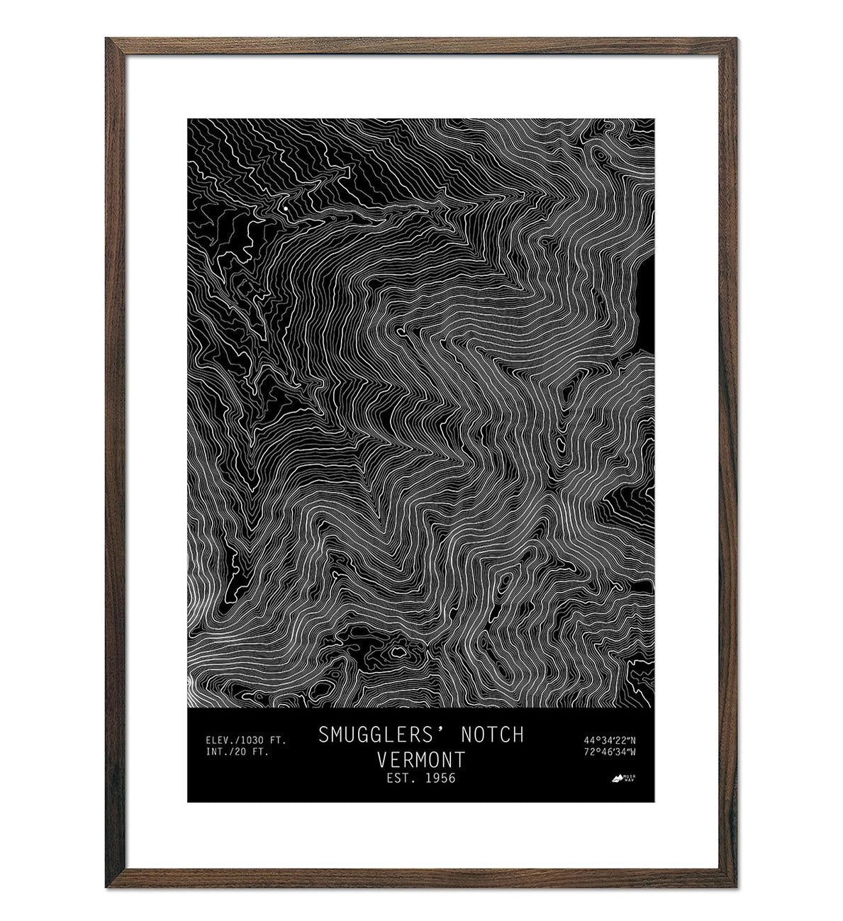 Shop the Muir Way Smugglers Notch Print in Black & White at Harbour Thread boutique in Burlington, VT!