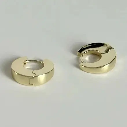 18K Gold Filled Dome Hoop Earrings
