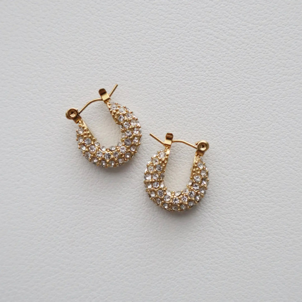 Jessa Jewelry's Aria Pave Hoop Earrings.