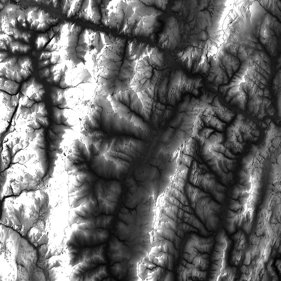 
                      
                        Closeup detail on Vermont Elevation Map Print by Muir Way
                      
                    