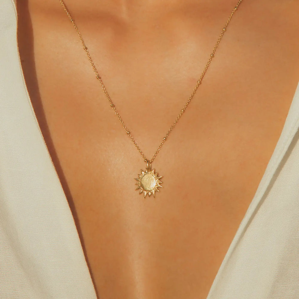 Shop the gold plated waterproof Solea Necklace by Agapée Jewelry at Harbour Thread.