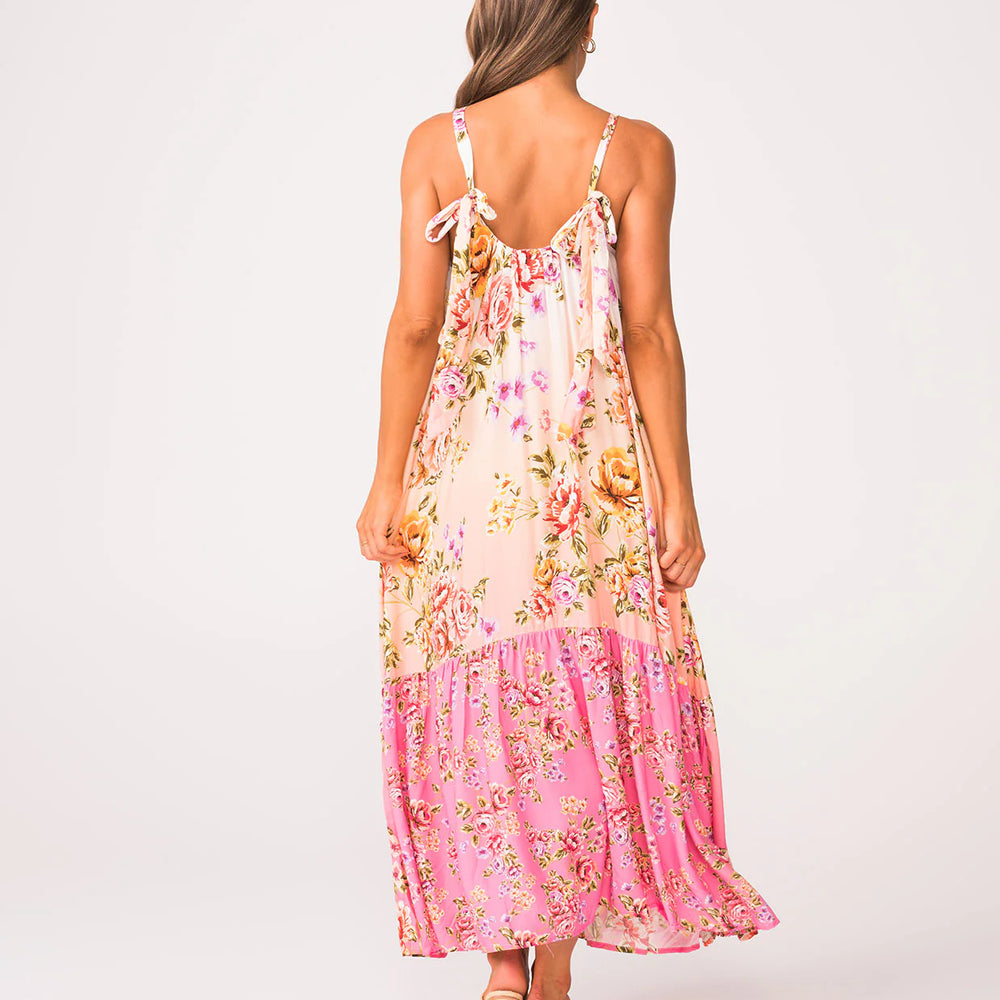 
                      
                        Women's pink floral maxi dress from PQ Swim
                      
                    