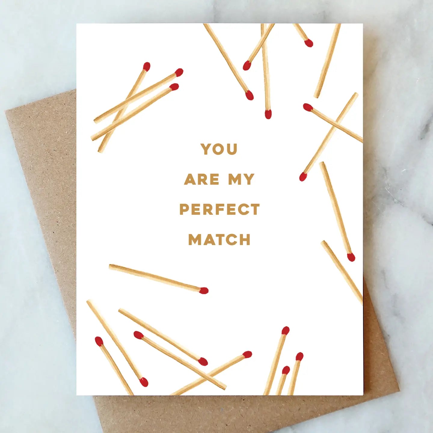 The Perfect Match Greeting Card by Abigail Jayne Design at Harbour Thread. 