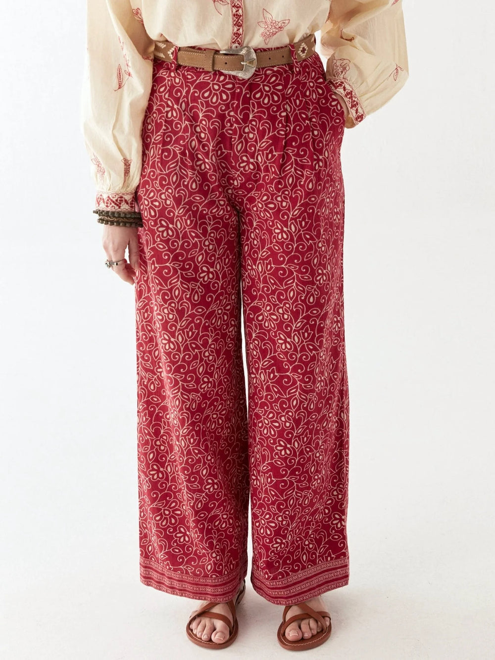 Make a statement with Maison Hotel's high waisted wide-leg Bebo Pant, available now at Harbour Thread