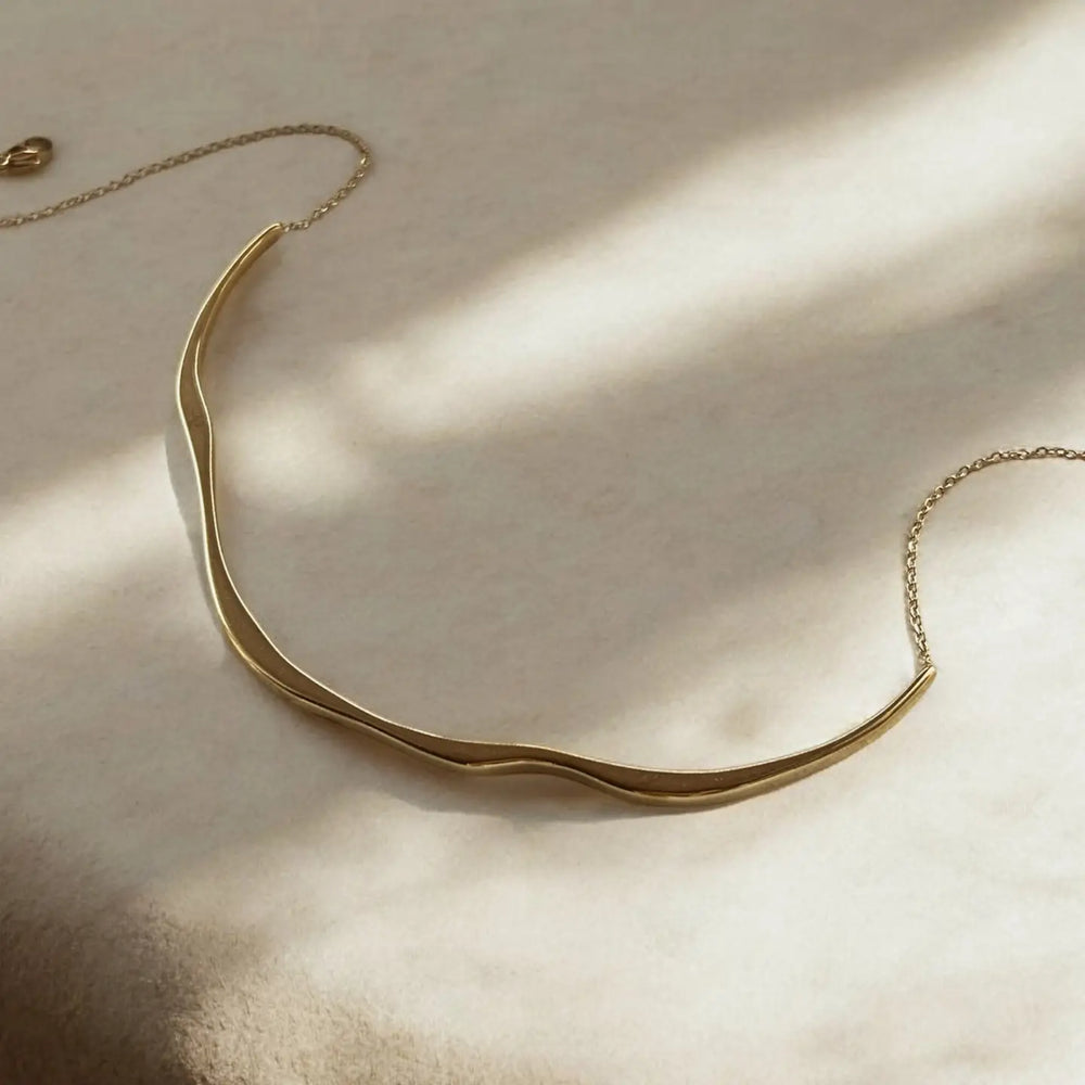 Shop the chic, wavy gold design Eden Necklace by Boem Collection at Harbour Thread