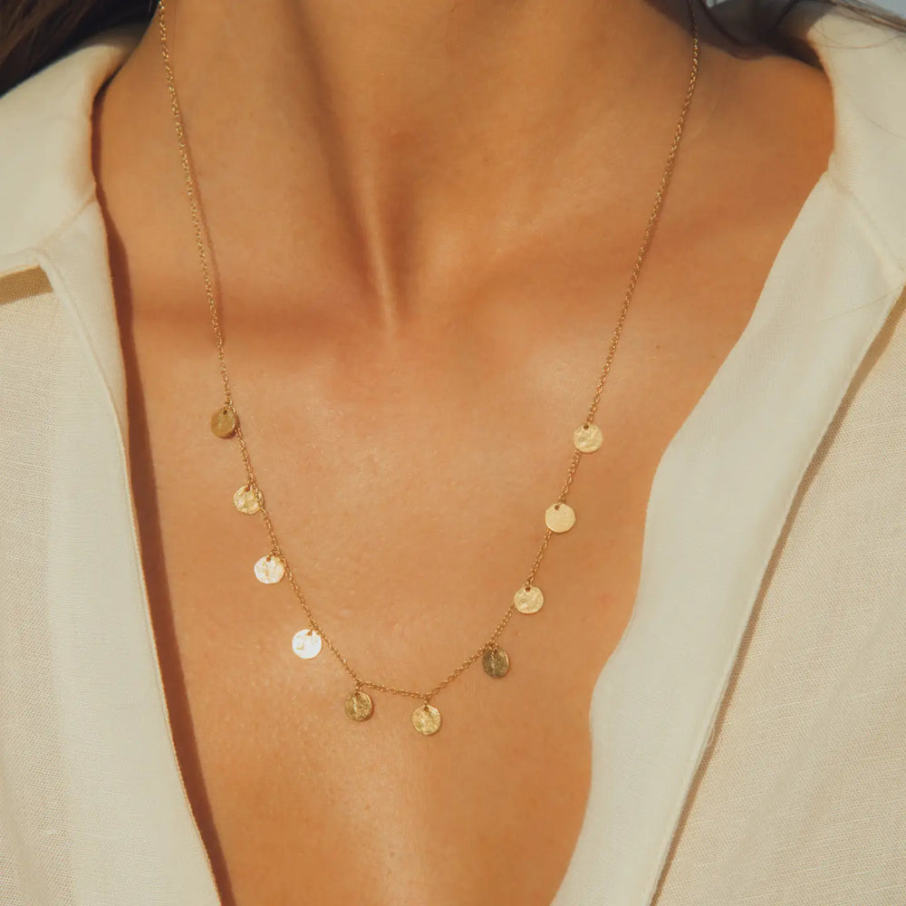 Shop the gold plated waterproof Alceste Necklace by Agapée Jewelry at Harbour Thread. 