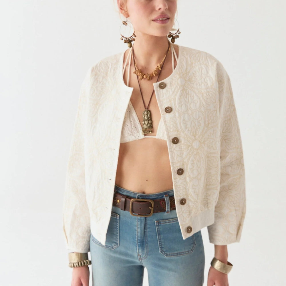 Shop the beautifully embroidered Boticcelli Jacket by Maison Hotel at Harbour Thread