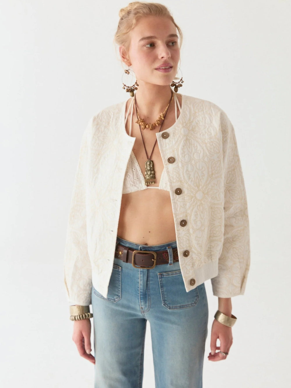 Shop the beautifully embroidered Boticcelli Jacket by Maison Hotel at Harbour Thread