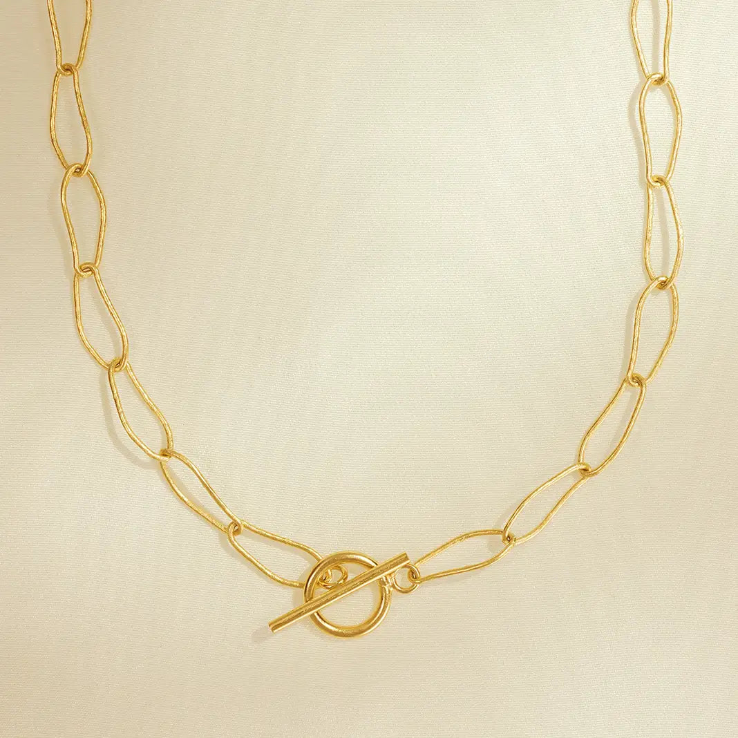 dainty gold plated chain necklace