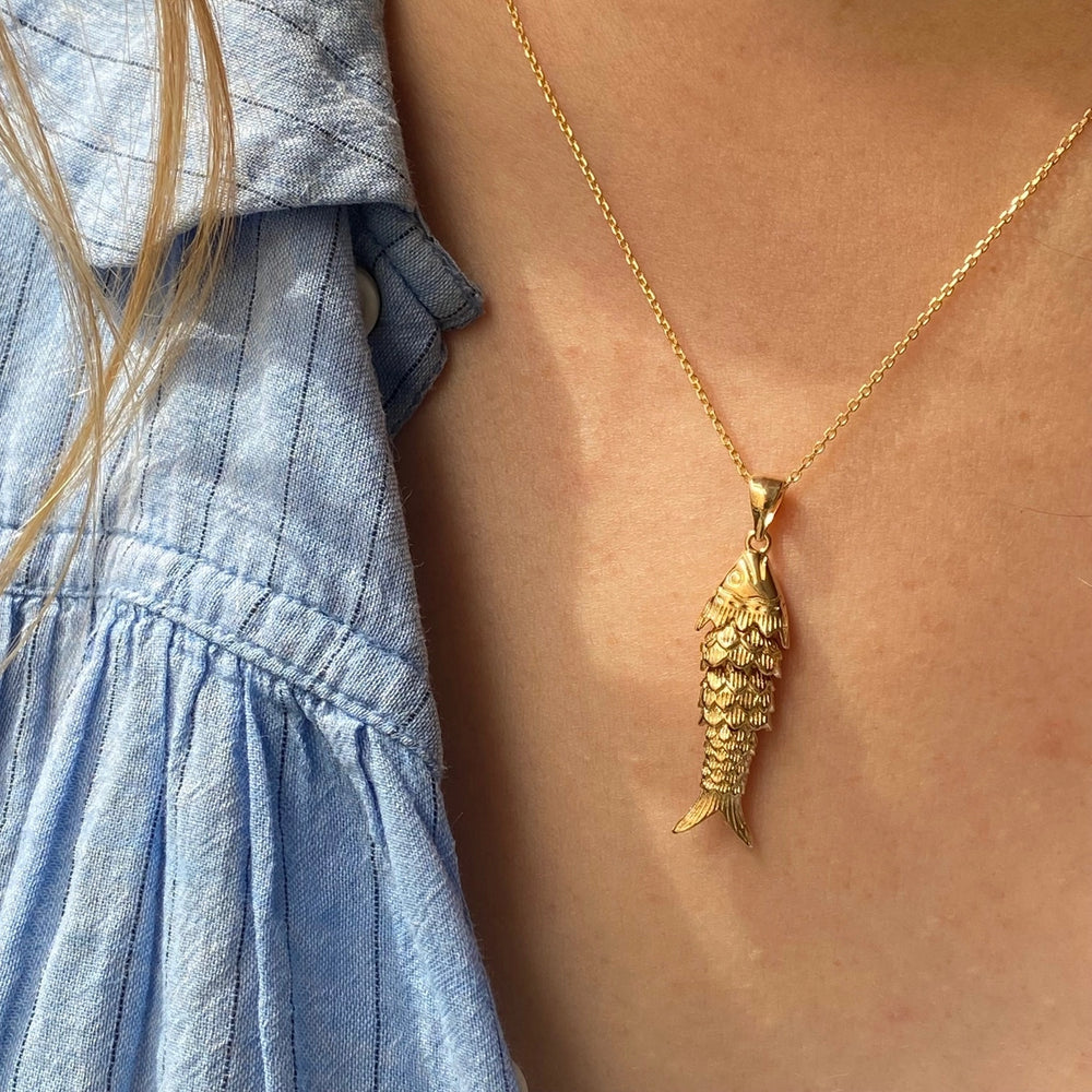 
                      
                        SDB Sardina Gold Plated Fish Necklace
                      
                    