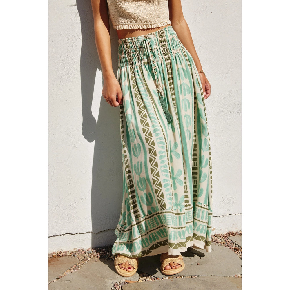 
                      
                        Border print maxi skirt
                      
                    