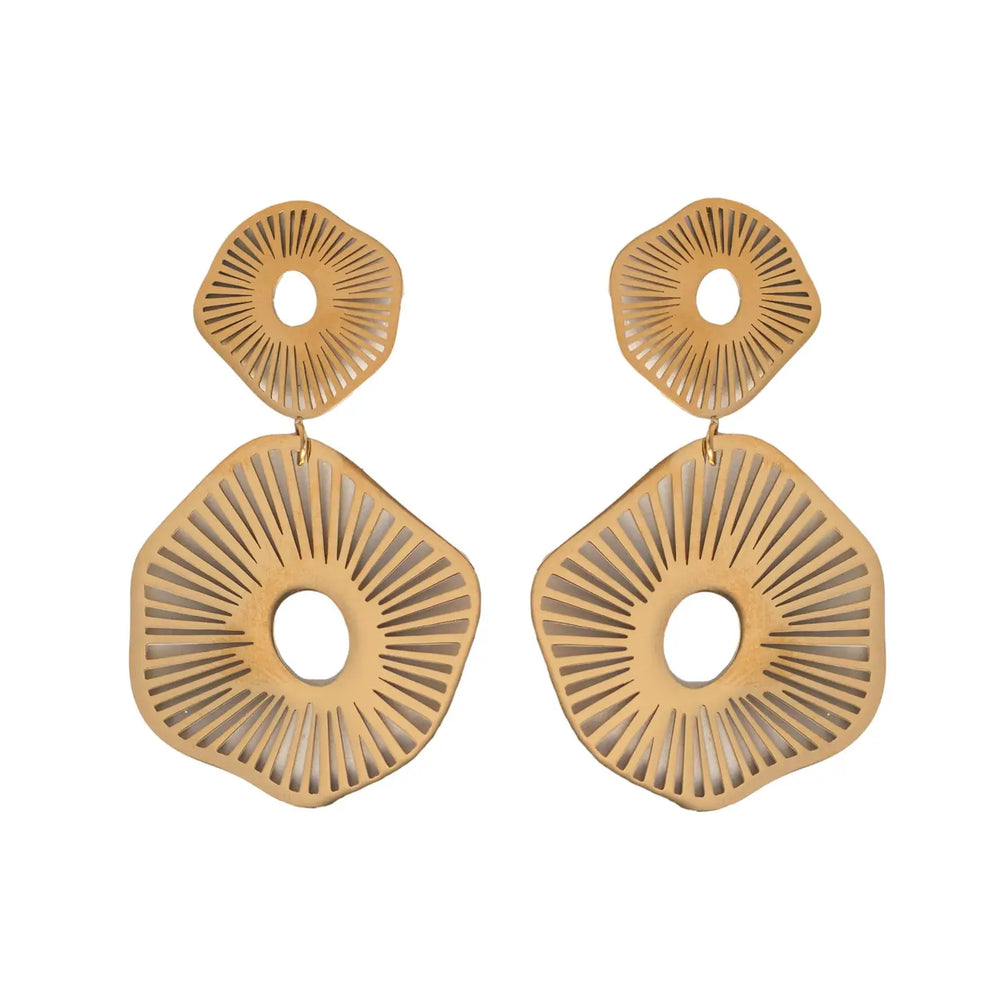 Shop the Gold Anemone Statement Earrings by St. Armands Designs of Sarasota at Harbour Thread in Burlington, VT. 