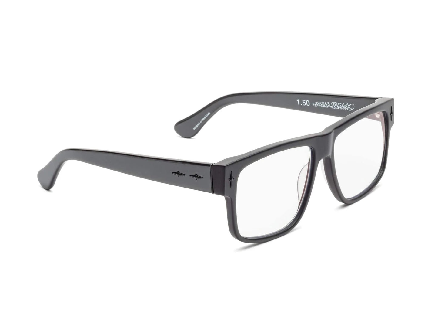 CADDIS Mister Cartoon Reading Glasses - Dark Metallic Grey