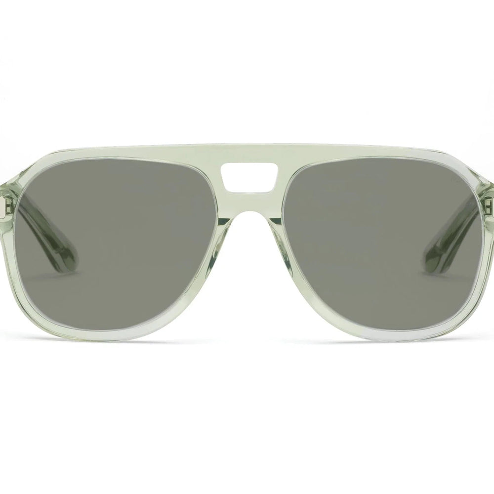 Front view of the Seawater Green RCA Unisex Polarized Sunglasses by CADDIS