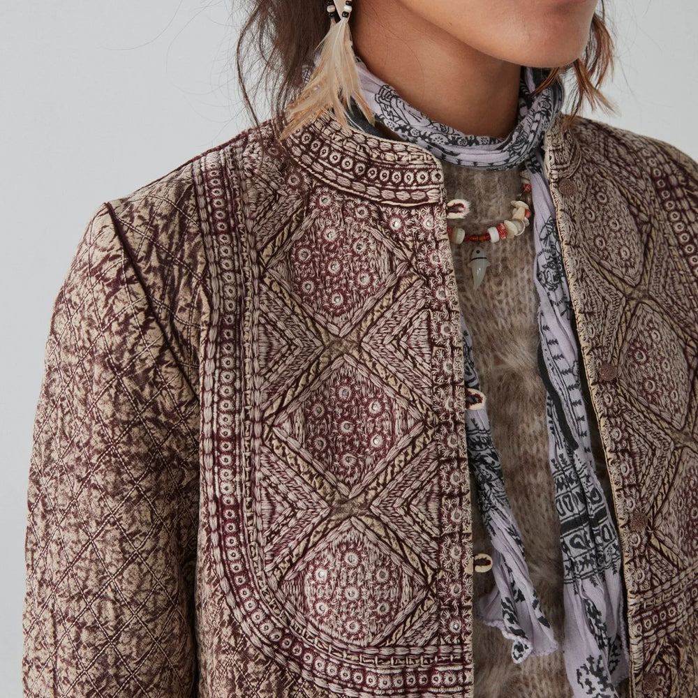 
                      
                        Front design detail on the Camilla Jacket by Maison Hotel
                      
                    