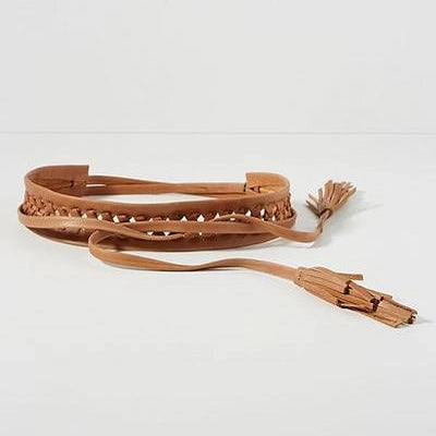 Ava Wrap Belt in the color Cognac by ADA Collection